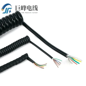 Factory Direct Supply Of 26AWG Spring cables 7 Cores,TPU Spring Including For Communication Signal Transmission