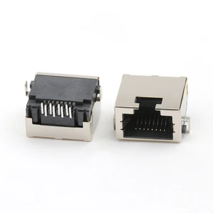 Mid Mount 8.8MM RJ45 Female Connector DIP Type H=9.9MM RJ45 Ethernet Socket Connector