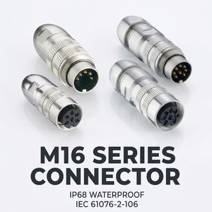 Custom M16 DIN Wire Harness Solution 3-14 Pole IP68 Metal Connector 300V 5A PUR PVC Cable Assembly 20 Years Engineering Design