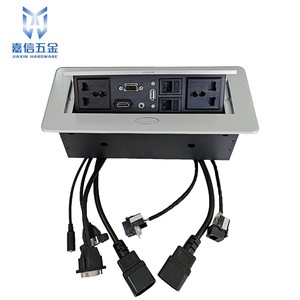 JIAXIN RJ45 Cat6 With USB Port Flush Mount Pop Up Socket Home Office Meeting Room Desk Socket