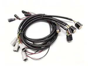 Pre-Assembled Waterproof Auto Wire Harness Assembly, Corrugated Loom Protection Cable for Off-Road Racing Commercial Vehicle