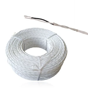 UL20710 2 Cores FEP Insulated Electrical Wire Shielded Braid Silver Plated Copper Wire Stranded Soft Twisted Multi Cores 22AWG