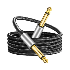 Premium 6.35mm Instrument Cable 3Ft Unbalanced Guitar Patch Cords 1/4\
