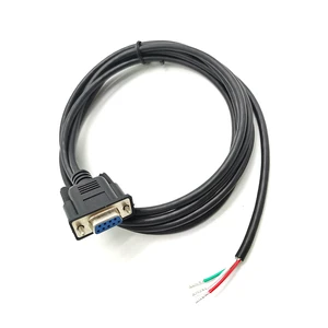 ZHONGFEI RS232 HMI DB9 Straight Head Industrial Use Black Copper Male Female Extension Serial Waterproof Power Cords