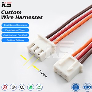 XHP-3 20 Pin 2.5mm Pitch Adapter Wire Harness Cable With PTFE/Nylon/PBT/PVC Insulation For Electronic Applications