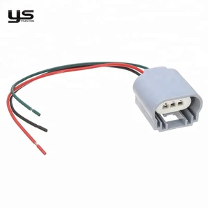 Factory Supply H4 Ceramic Headlight Socket Wire Harness Cable 3 Pin High Temp Plug Connector Rubber Electronic/Computer Car