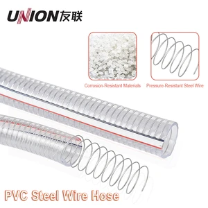 Wholesale Durable PVC Steel Wire Hose for Industrial Conveying Oil Powder Heat Resistant Four Seasons Use