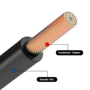 Pntech TUV Certification Battery Cable 1m 1x4mm2 High Quality Customarize Black and Red for Solar Power Inverter