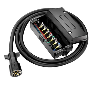 7way Cords With Conjunction Box Trailer Accessories Easy Installation for Trailer Camper Use