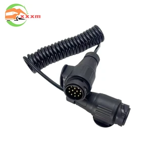 13 pin 7 pin trailer plug European Trailer Plug Cable - 600V Waterproof PVC Durable Truck RV Automotive Accessory