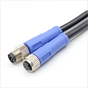 M8 IP67 Waterproof 3 4 5 6 8 Pin Male Female Straight Angled Pre Assembled Cable Harness Aviation Connector