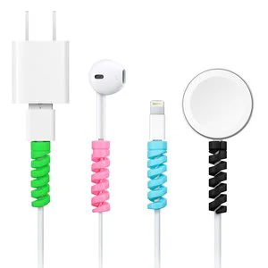 Assorted Colors Flexible Charger Cable Protector Spiral