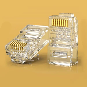 Rg45 Rj 45 8p8c Modular Plug Utp Conector Cat5e Rj45 Connector Cat 5e Utp Network Connectors