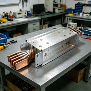 Industrial Low Voltage Compact Busway 1600A-4000A Aluminum Housing Copper Wire IP66 Flame Spread Prevention HTMC-I