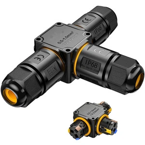 Greenway 3 Way IP68 2.5mm 2 Pin 3 Pin Copper Tool Free Waterproof Electrical Connector for Solar Power System and LED Lighting