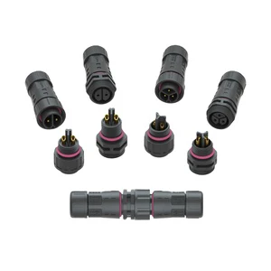 Assembly Cable Connector M12 M15 M16 M20 2~10 pin Male Female Electrical Waterproof Plug IP68 Solder Pin LED Connector