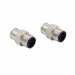 M5 Male Back Mount Socket Solder Type 3pin 4pin Front Locking M5 Receptacle Connector with Wires Cable Connector