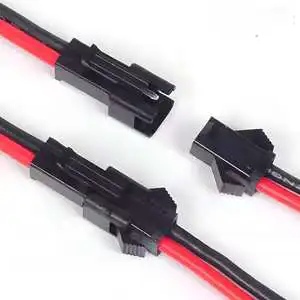 Customized Male Female JST SM 2 Pin Cable Connectors Electric Wiring Harness ISO9001 for PVC Copper for RGB LED Strip