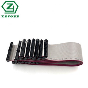 YZlink Factory Custom 8 To 64 Pin 1.25mm 2.45mm Wiring Harness IDC Flat Ribbon Cable For Cars Automotive 5mm Strip Wire Length
