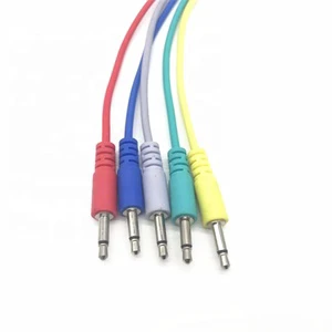 Top Selling Colorful PVC 3.5mm Coaxial Male-Male Spiral Shielding Audio Cable for Eurorack Modular Systems