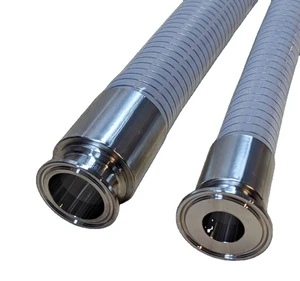 Aohoy Food-Grade Transparent Stainless Steel Wire Braided Reinforced Forged Hose Heat-Resistant High-Pressure Polished Surface