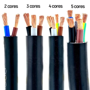 Pure Copper 2 3 4 5-Core Flexible RVV Wire 0.25mm²-1.5mm² Multi-Core Cable with PVC Insulation for Industrial Use