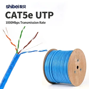High Quality Blue 305m CAT5e UTP Cable Gigabit LAN Cord 4 Pair Unshielded Network Wire For Router Cat 5e Ethernet Cable