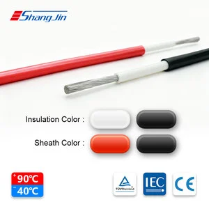 Fire Retardant DC Solar Cable H1Z2Z2-K 4mm2 Single Core Solid XLPE Insulation for Photovoltaic Power Systems