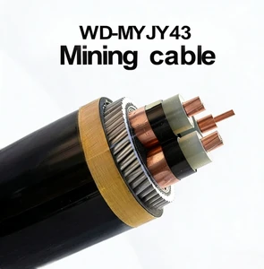 WD-MYJY WD-MYJY43 Copper XLPE Insulated Armoured Industrial Mining Cable Low Smoke Halogen Free for Underground Mine Power