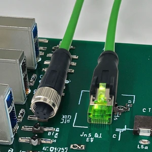 HZSD Industrial Automotive M12 D Code 4-Pin RJ45 Cat5e Profinet Ethernet IP67 Waterproof PUR Drag Chain DIN Type Male/Female