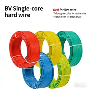 THHN 1-4 AWG Solid Copper Building Wire - BV 450/750V PVC Insulated Single Core Power Cable for Residential Wiring