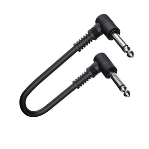 OEM Factory Custom Electric Guitar Flat Patch Cable 15cm 6.35mm TS Male-Male Braid Shielded Oxygen-Free Copper PVC