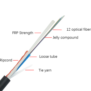Outdoor Ftth 24 Core Fiber Optic Aerial Drop cable Round cable Uni-Tube All Dielectric Aerial Price GYFXTY-FG