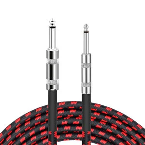 Professional Musical Instrument Guitar Cable PVC Dumb Face Brasion Resistant Braid 6.35MM Audio Guitar Pure Copper Audio Cable