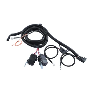 Custom Automotive Electronic 24V Light Wiring Harness with Integrated Fuse Relay and Relay Switch for off Road Vehicle Lighting