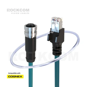 1M Standard M12 A-Coded 8Pin Female to RJ45 Gigabit Ethernet Cable IP67 Industrial Camera Congex Cable 84901-0102