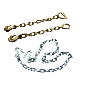 US Standard Grade70 3/8 Steel Alloy Welded Galvanized Dragging Chain with Clevis Hooks