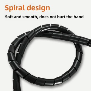 Factory Direct Black and White PE Spiral Cable Wrap Tube Flexible Wire protection Cable Spiral Tube