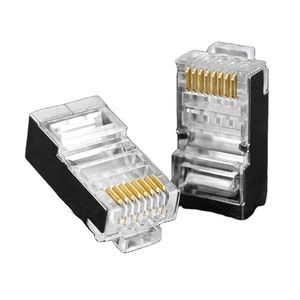 RJ45 CAT6 FTP Connector Network Cable Connector Computer Crystal Head