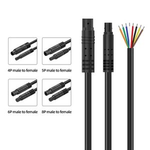 4Pin 5Pin 6Pin 8Pin 8core Connector Waterproof Connector 8 Core Cable for Electric Bicycle and Automobile