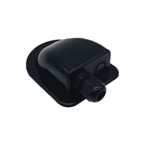 Outdoor Waterproof ABS Plastic Black Single Solar Cable Glands Plate Systems for Caravan RV Marine