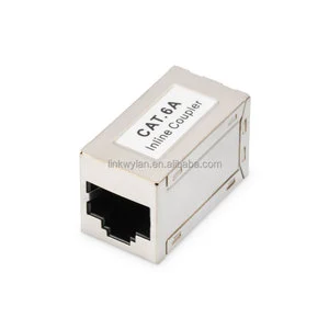 Linkwylan Full-Shielded CAT6A Ethernet Adapter RJ45 Female to RJ45 Female Connector Network Modular Coupler