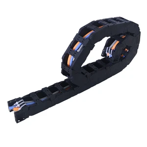 Nylon PA66 Material Bridge Type Customized Dimension Flexible Plastic Cable Towing Chain Drag Chains