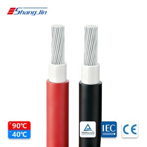 ShangJin UL4703 Photovoltaic Solar Cable DC1800V/1500V 12AWG Solid XLPE Industrial Power Red Black Anti UV H1Z2Z2-K -40~90C