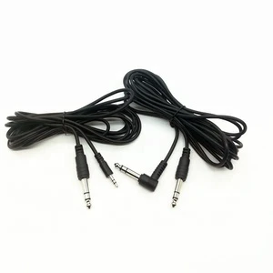 10FT 1/4 Inch TRS Right Angle to 6.35mm Straight Electric Music Instrument Accessories Guitar Jack Cable