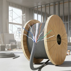 Outdoor Shielding Lan Cat6A Cable 1000ft Drum 23AWG Bare Copper CCA Waterproof Shield SFTP FTP Cat6 Outdoor Cable 305m