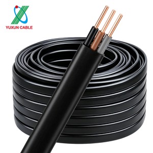 Outdoor BVVB Flat Copper Wire Waterproof UV Resistant Flexible 2.5 Mm² 3 Core BVVB Electrical Wires