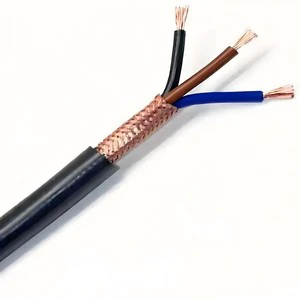 3-Core WDZN-RYYP Low-Smoke Halogen-Free Fire-Resistant Shielded Signal Cable, Oxygen-Free Copper