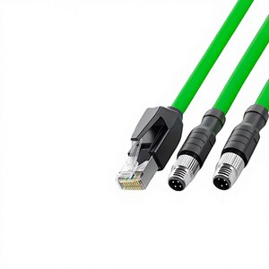 M8 to RJ45 Industrial Camera Aviation Plug 4P Four-Core DA Pinhole Male Female Communication Network Cable Distributor Bus