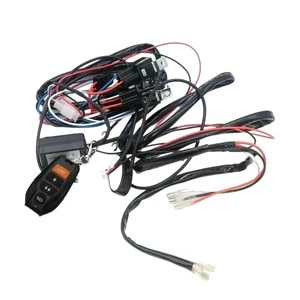 Wireless Remote Control LED Spotlight 12V 24V Strip Light Cigarette Lighter Wire Harness with Strobe Light for Cars